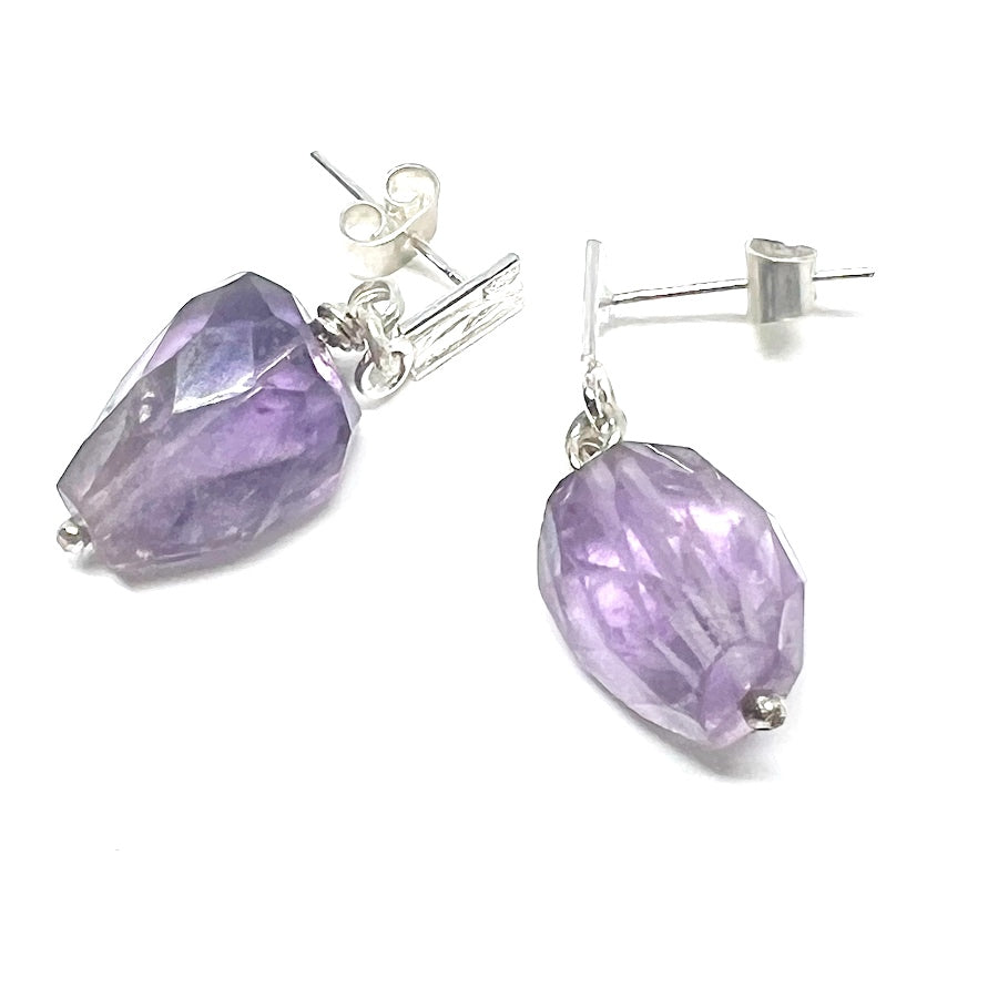 Amethyst and Sterling Silver Earrings - Make Magic