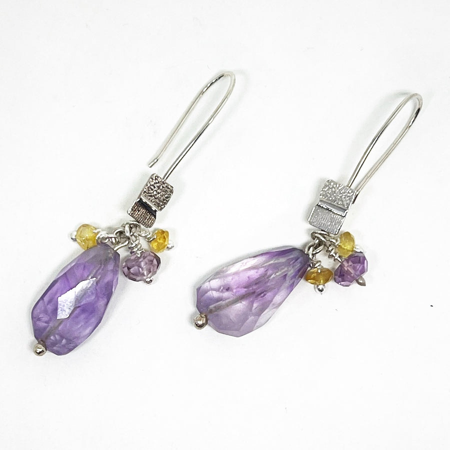 Amethyst & Sterling Silver Earrings