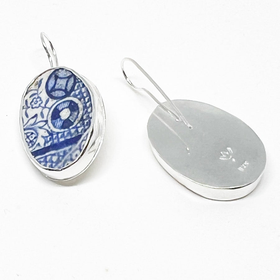 Antique China set in sterling silver - Earrings - Ode To Table
