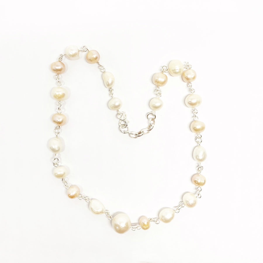 Freshwater Pearls Sterling Silver Handmade Necklace