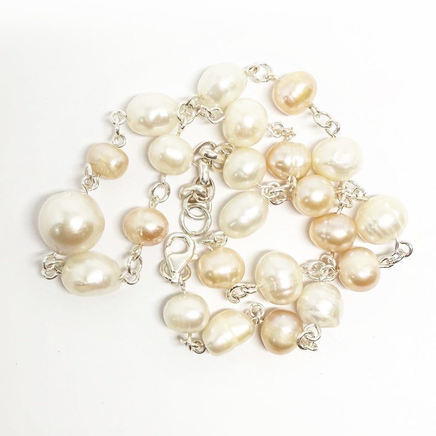 Freshwater Pearls Sterling Silver Handmade Necklace