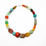 Chunky Colourful Multiple Gemstone and Coral Necklace - Energy Feast