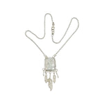 Kashi & Freshwater Pearl, Sterling Silver Pendant - Ice Flow