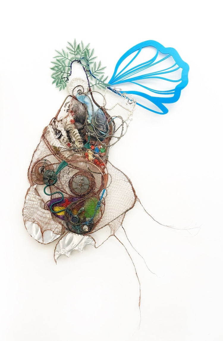 Art mixed media wall sculpture