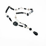Meteorite long necklace with Gemstones and sterling silver - Journey To Earth