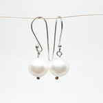 Pearl and sterling silver Earrings - Moon