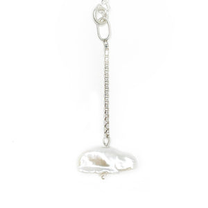 Pearl and Sterling Silver Pendant   -Strange Sea Moon