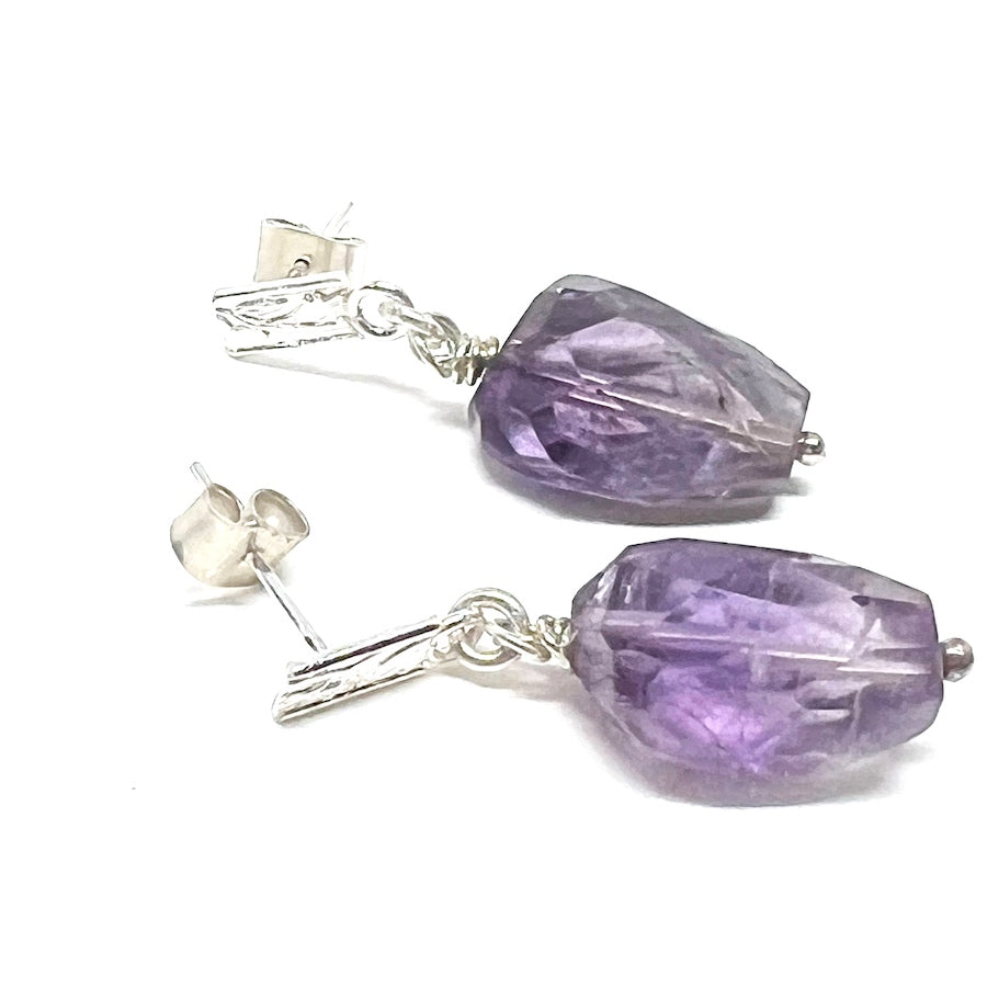Amethyst and Sterling Silver Earrings - Make Magic