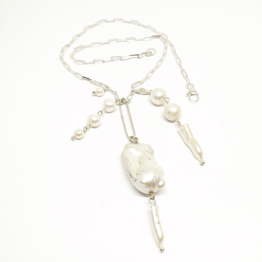 Versatile fresh water pearl pendant in sterling silver