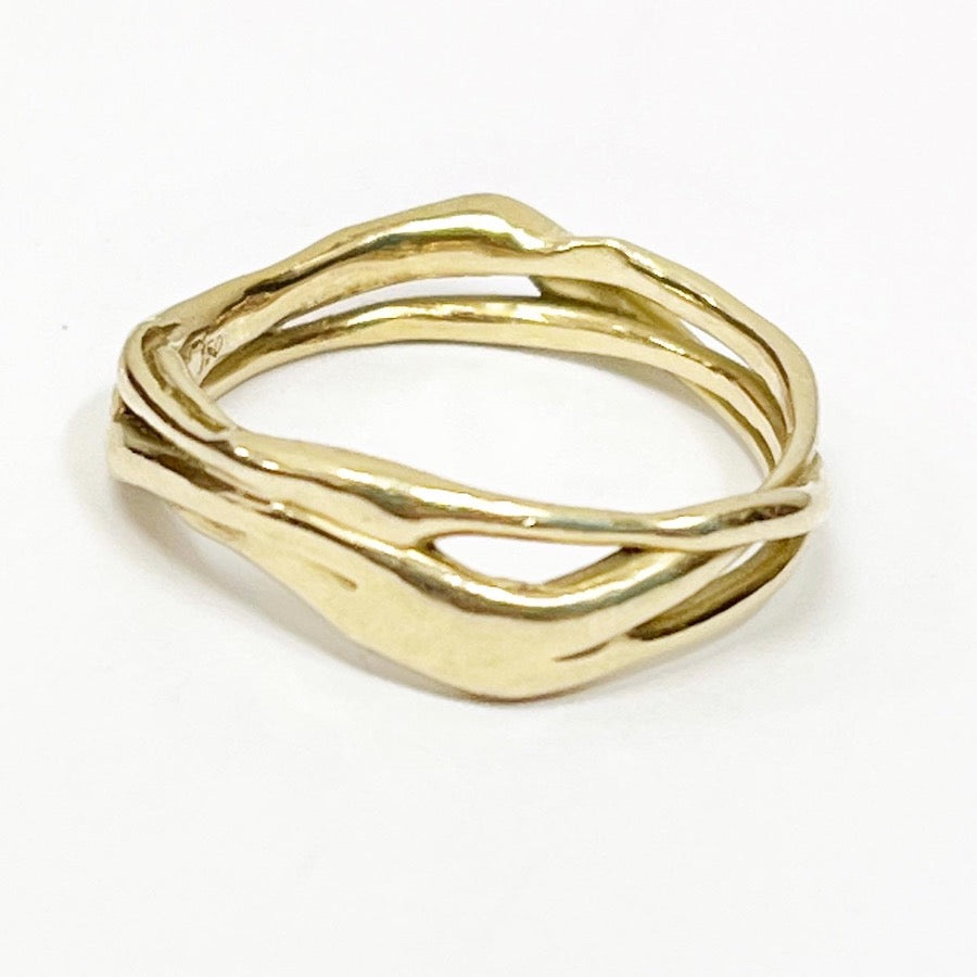 Solid 18ct Yellow Gold Ring - Practise Makes Mastery