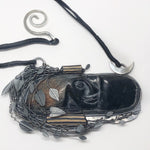 Earth Relics Collection - Tasmanian Serpentine and sterling silver Pendant - Aranyani Travels With The Moon