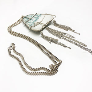 19th century pottery chard pendant in sterling silver - Far Reaching Story