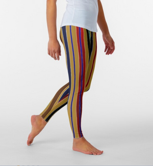Designer Leggings - Dark Stripe