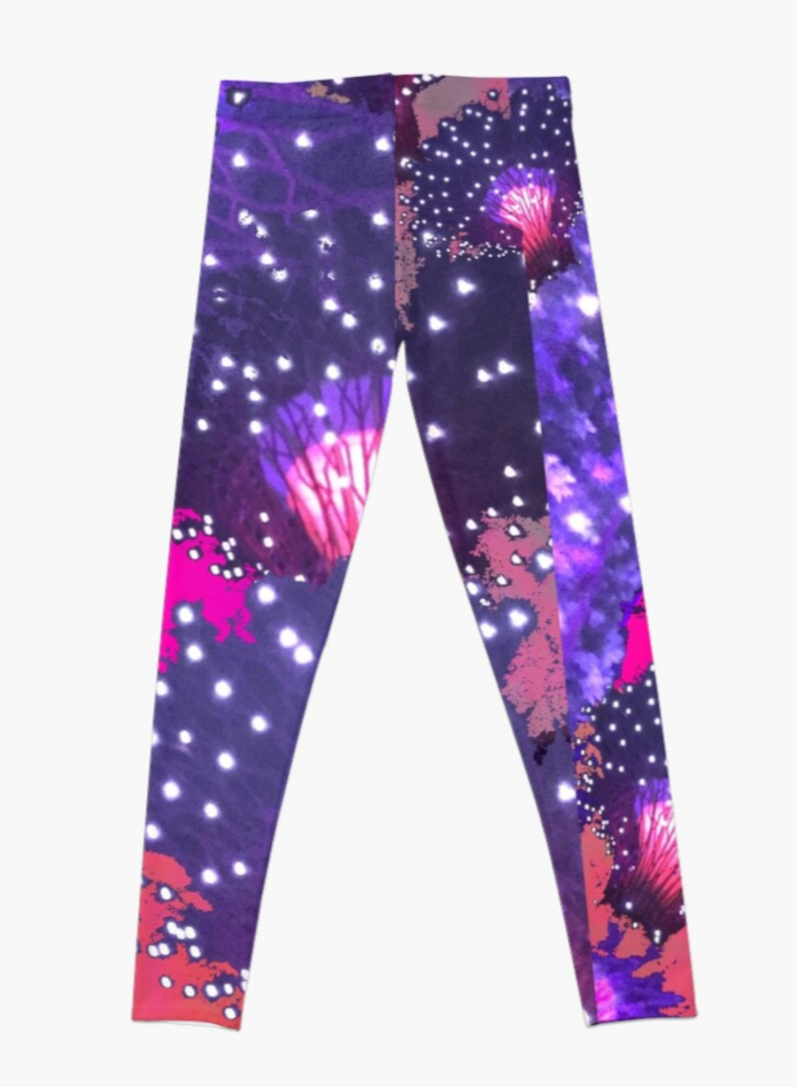 Designer Leggings - Hot Purple Explosion