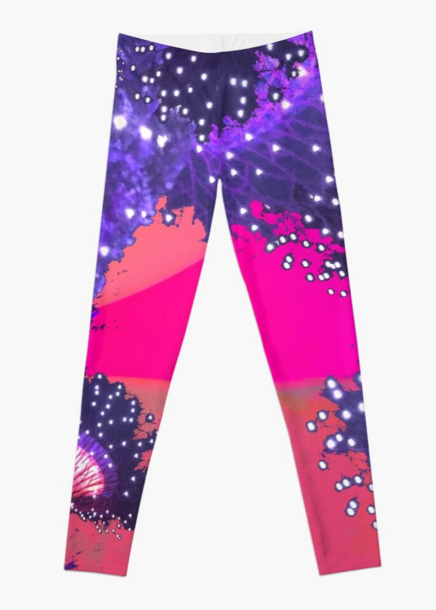 Designer Leggings - Hot Purple Explosion