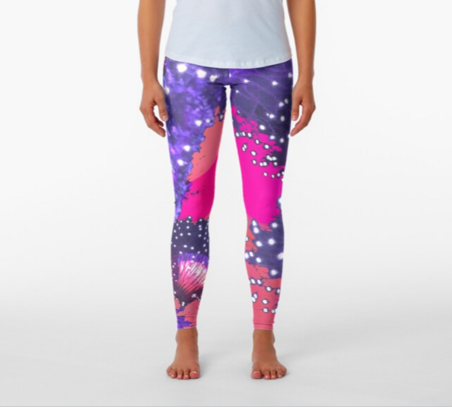 Designer Leggings - Hot Purple Explosion