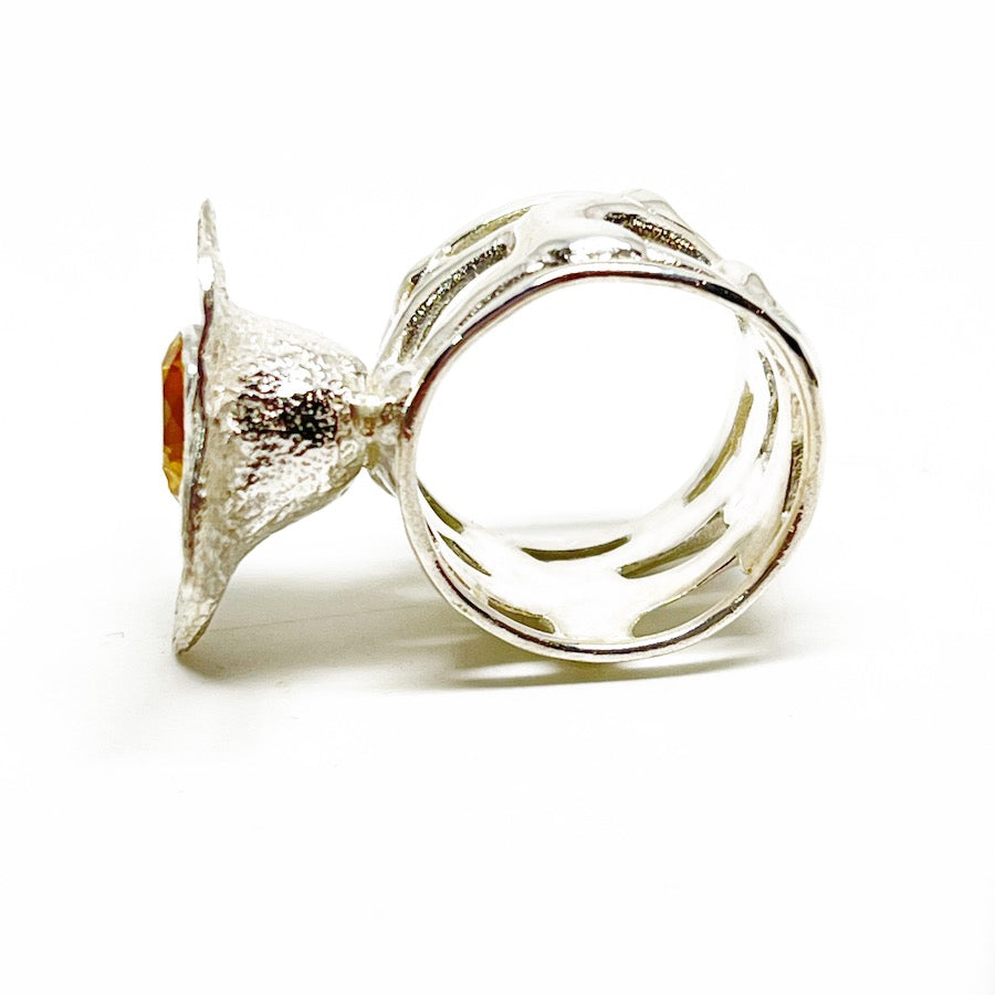 Sunshine - Ring Solid sterling silver and Citrine Ring