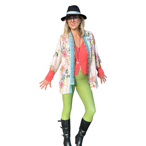 Designer Leggings  - Green Fig