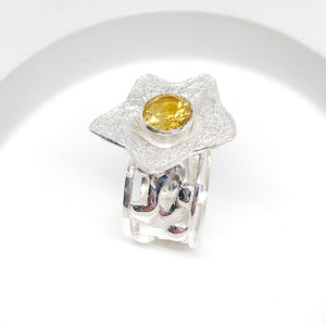 Sunshine - Ring Solid sterling silver and Citrine Ring