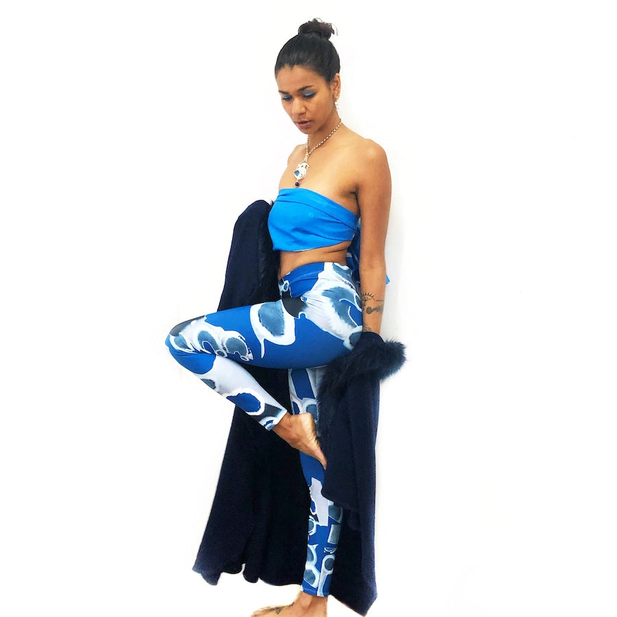 Designer Leggings - Jigsaw Blue