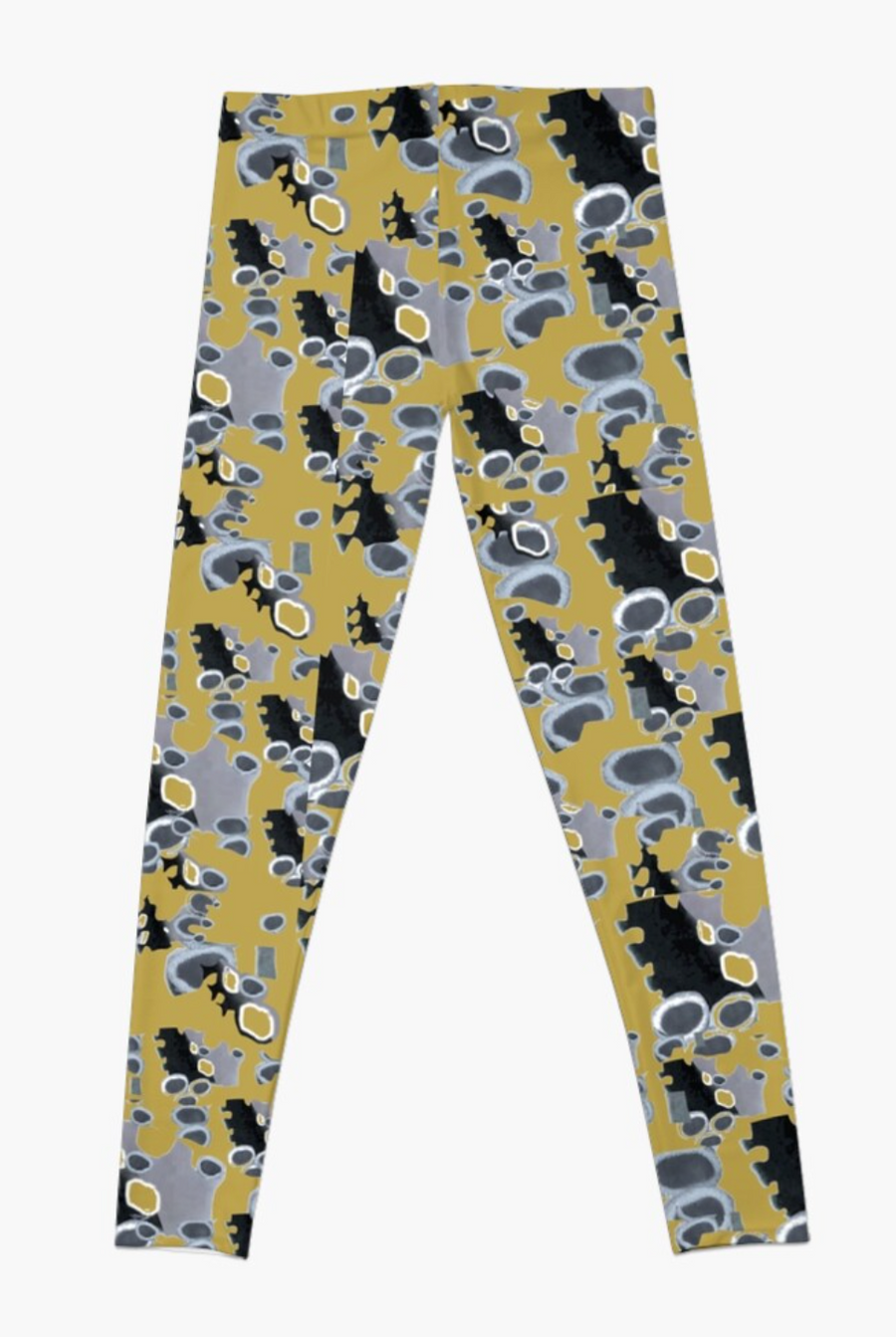 Designer Leggings - Mustard Jigsaw