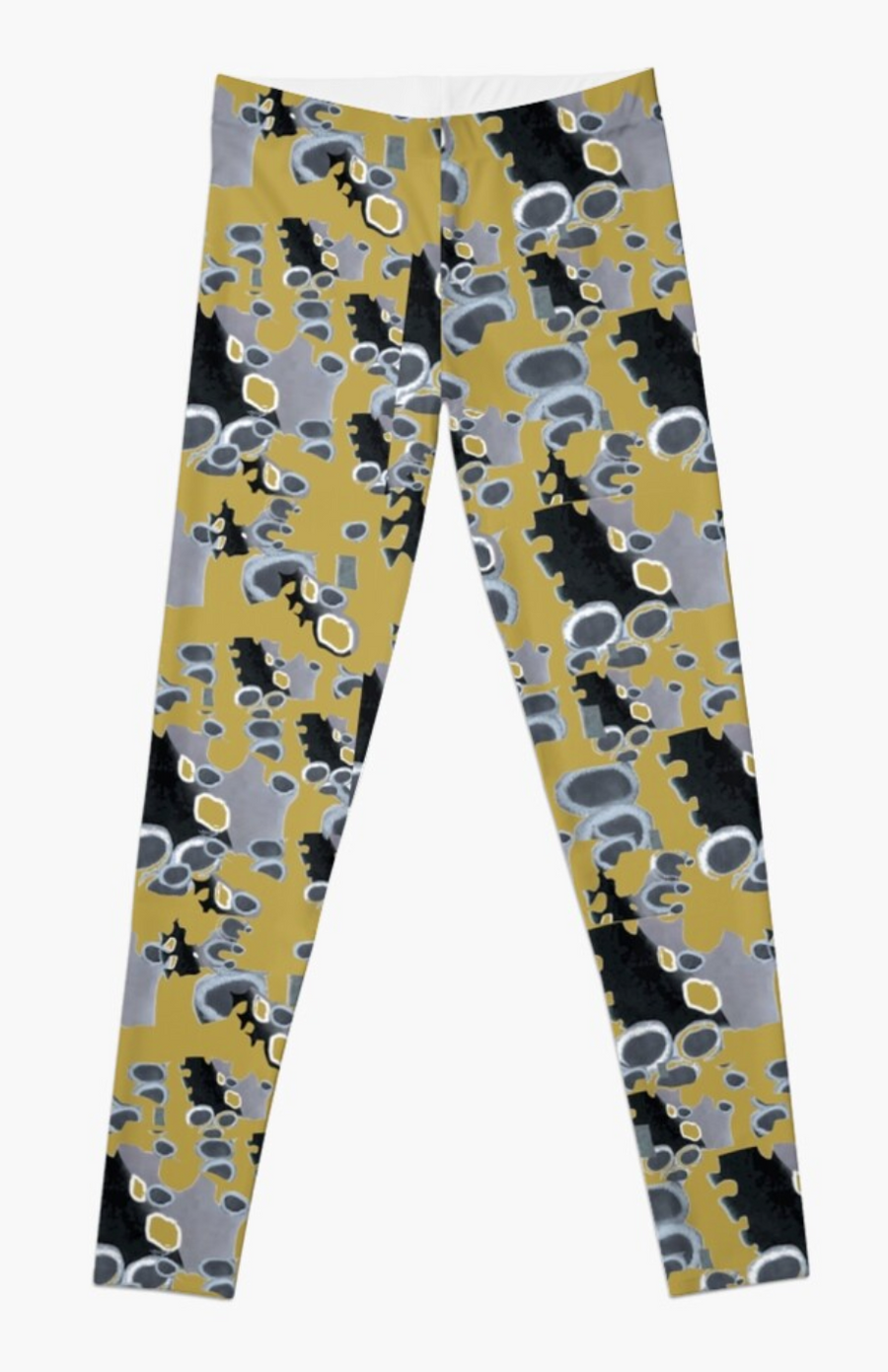 Designer Leggings - Mustard Jigsaw