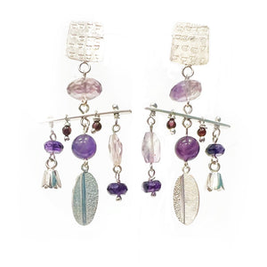 Sterling Silver and Amethyst Earrings - Pure Thoughts