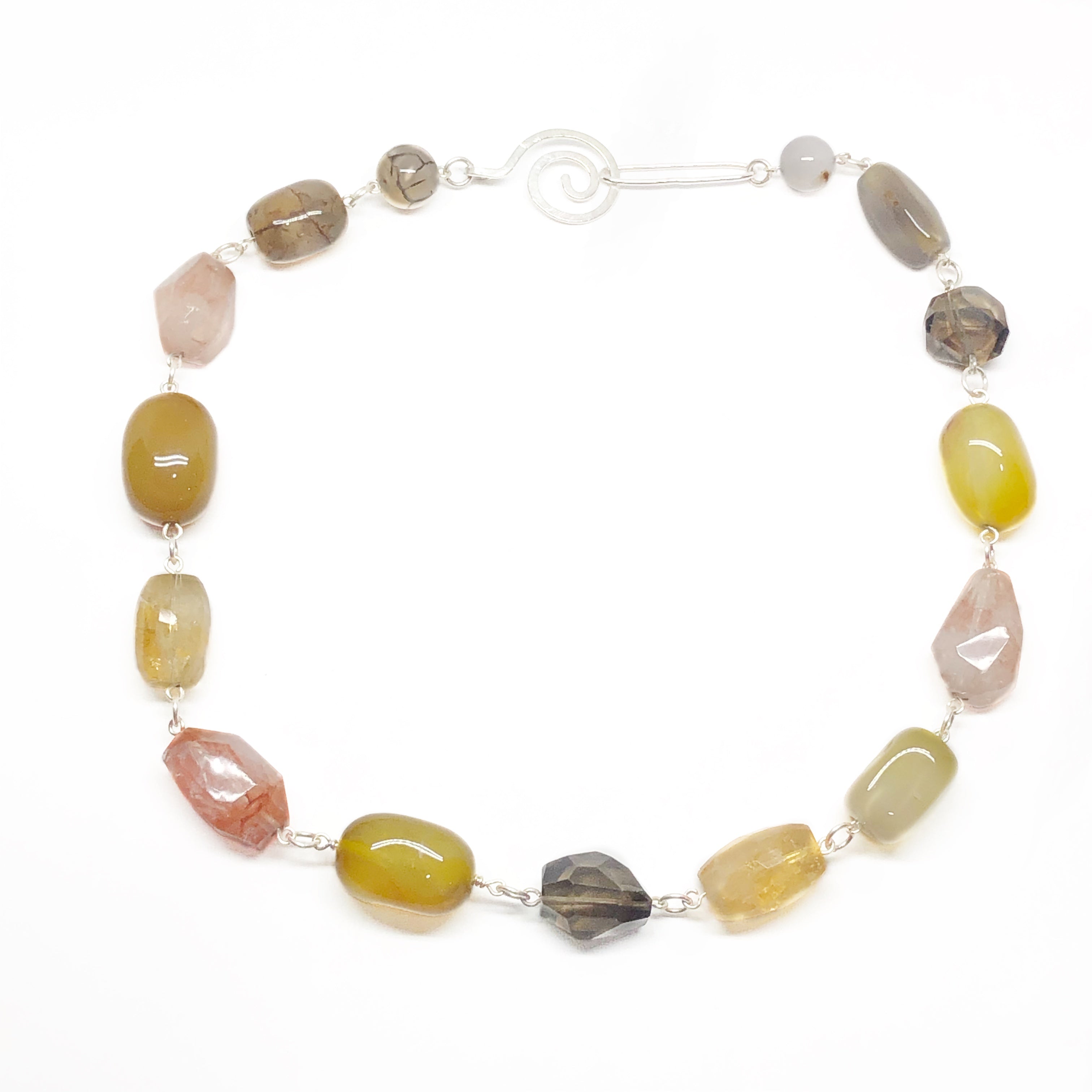 Large Multi Gemstone Necklace - Aura