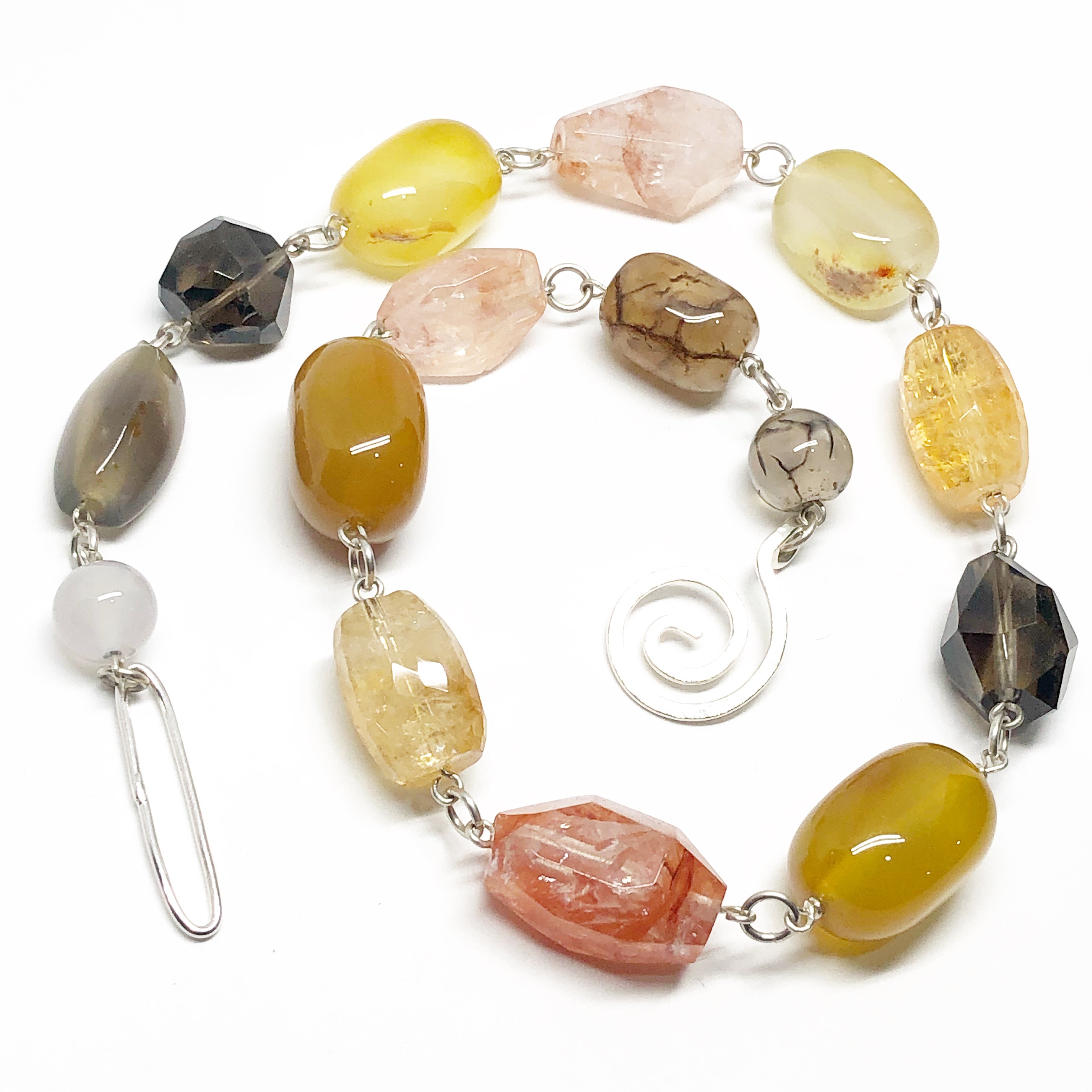 Large Multi Gemstone Necklace - Aura