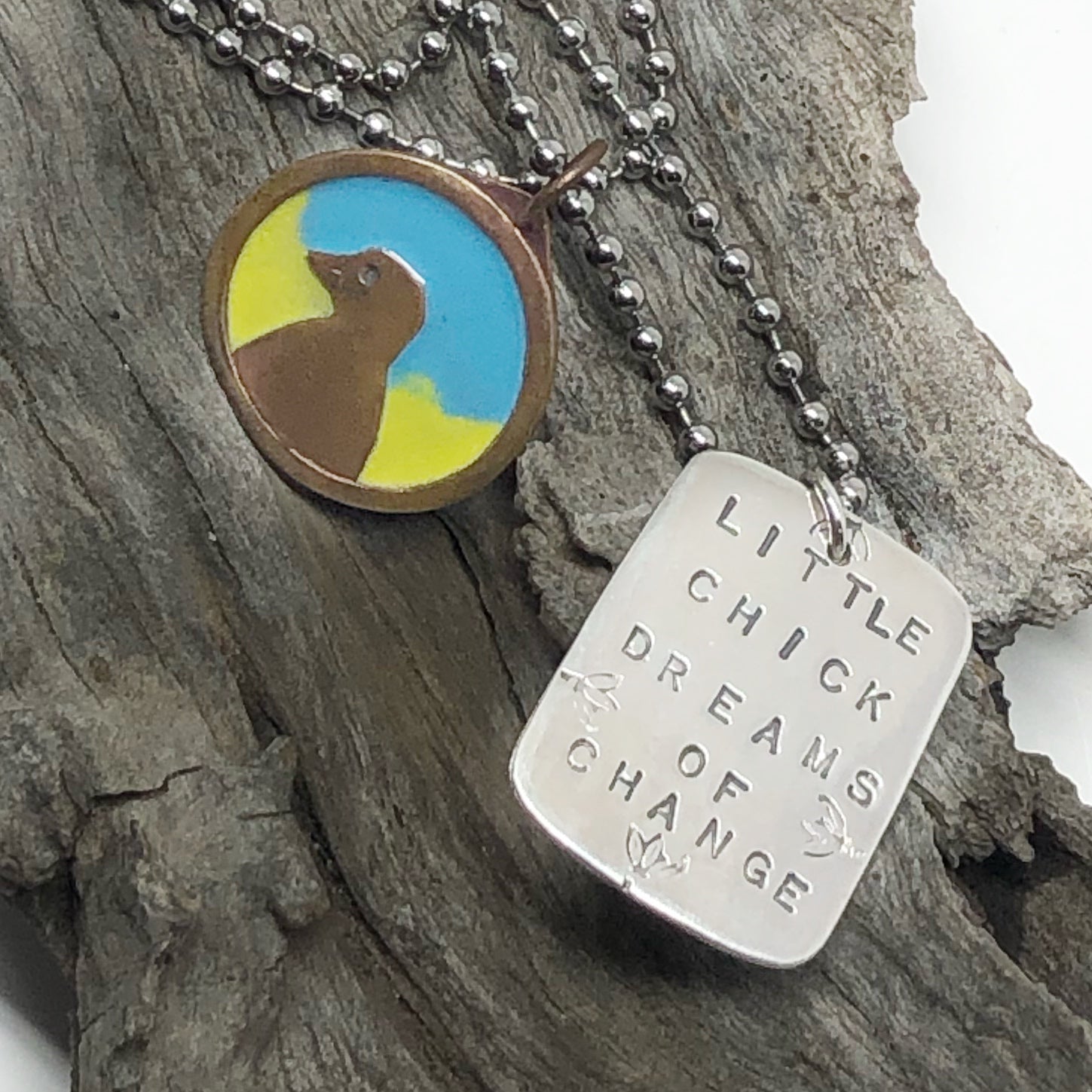 Little Chick Dreams Of Change for the Environment - pendant Set