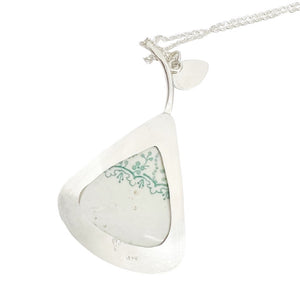Sterling Silver and Pottery Chard Pendant - Pear Place