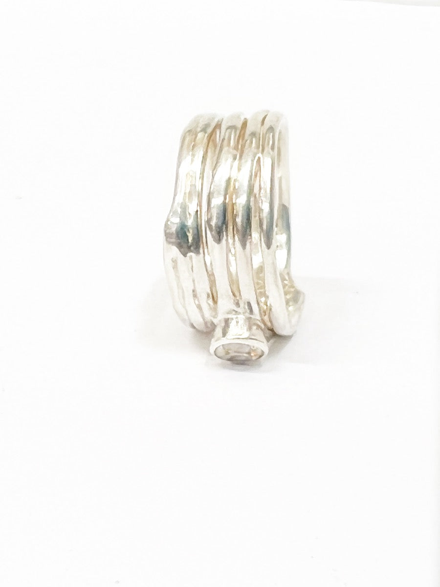 Sterling Silver, Australian White Zircon, Ring - Spotlight
