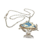 Domestic Bliss Collection - Sterling silver, 19th Century Pottery Chard, Pearl art Pendant - Creation Deva