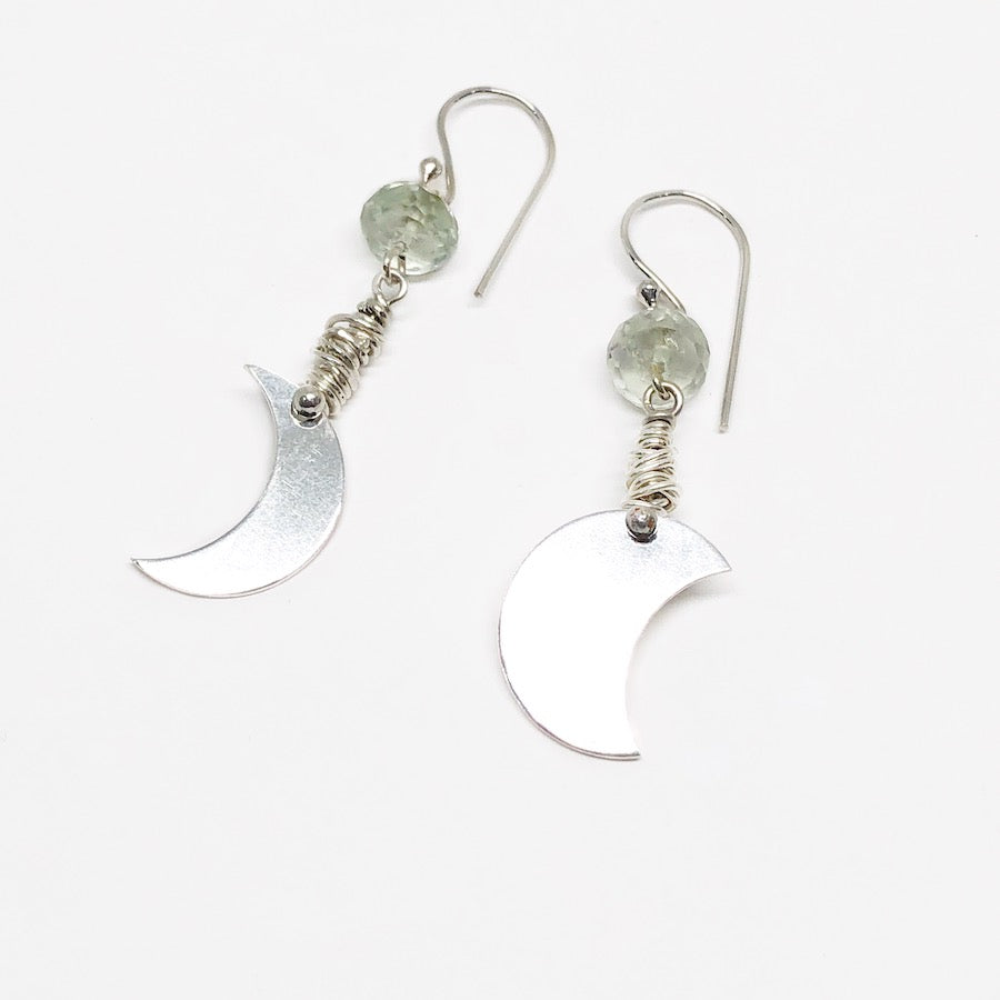 Handmade sterling silver Earrings - Moon Worshipping Woman
