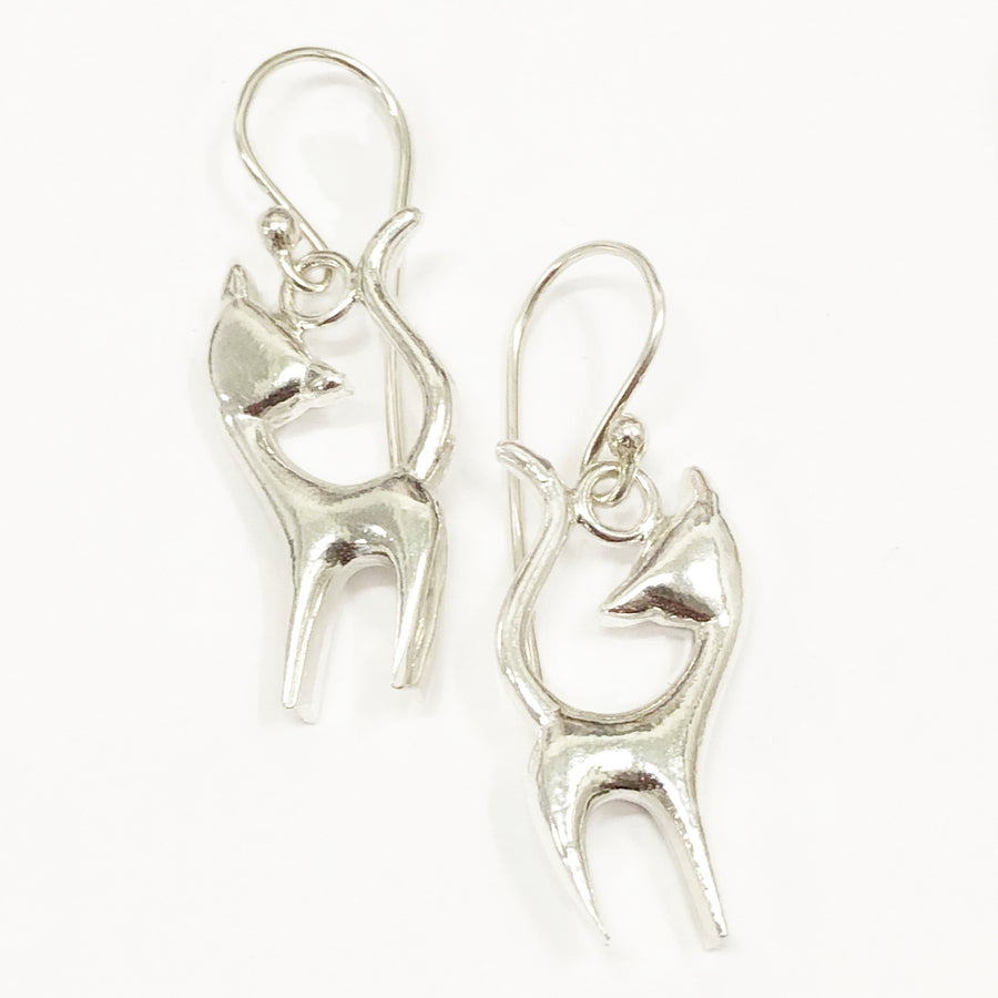 Handmade sterling silver Earrings - Magic Cats