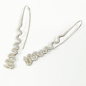Handmade sterling silver Earrings - Snake