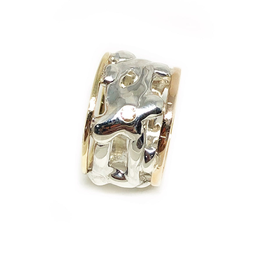 My Place - Gold and Silver Ring with Australian Pink Zircon